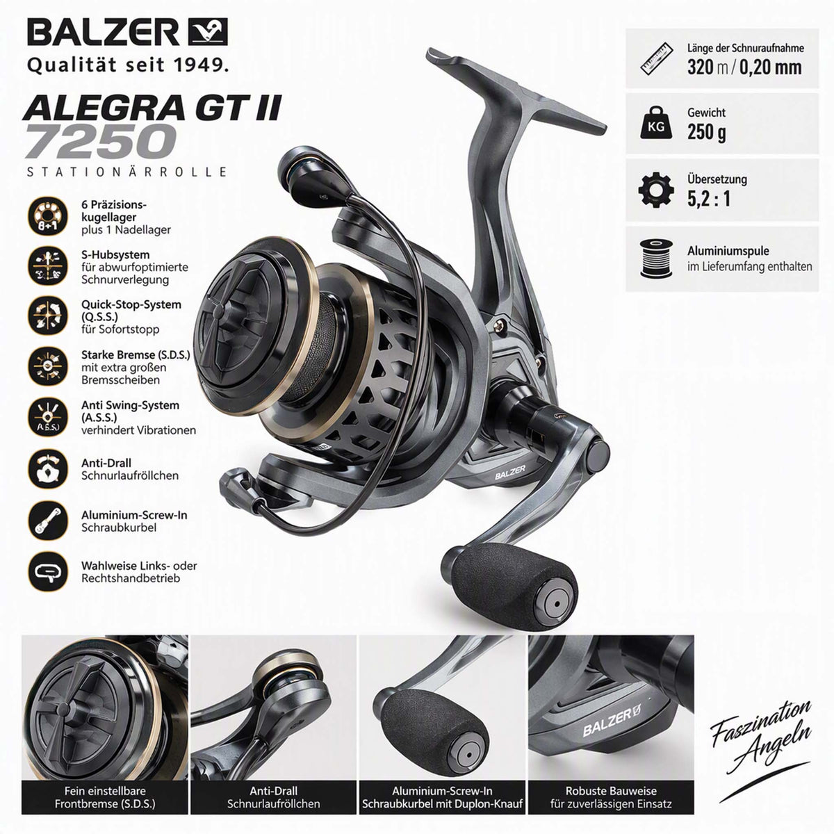Balzer Alegra GT II 7250 Stationärrolle