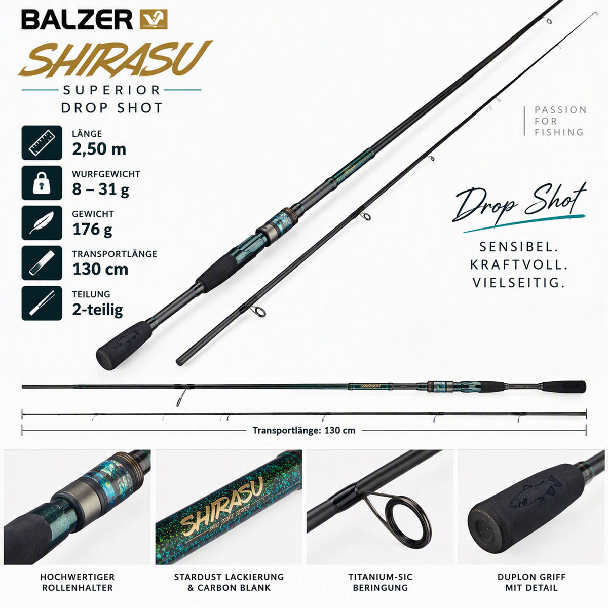 Balzer Shirasu Superior Drop Shot 2,50 m