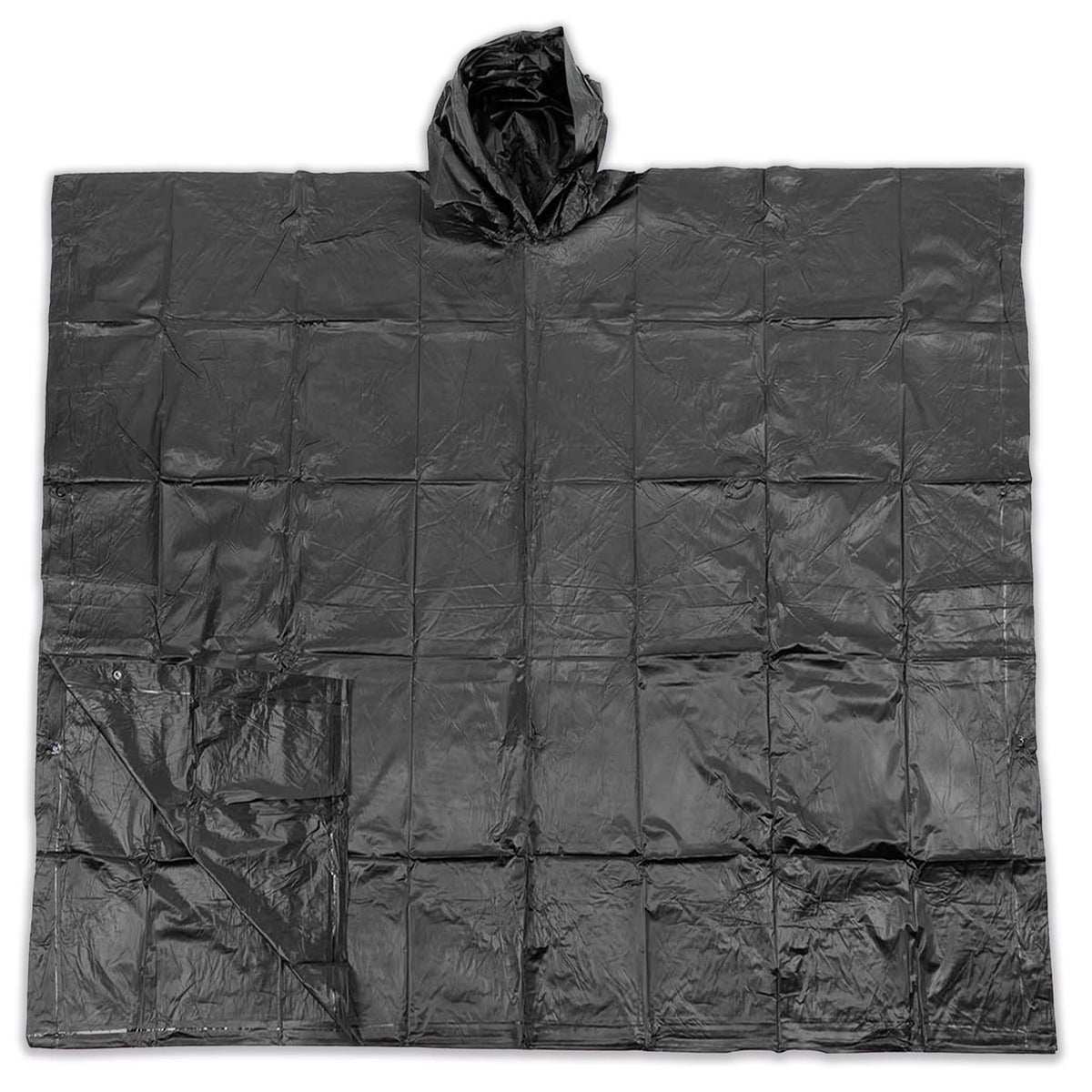 Poncho Schwarz Allrounder für Wind und Regen
